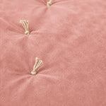 Thumbnail for Blush Cotton Velvet Bed Runner | Hand-Tucked Bed Scarf with Tassels | Luxury Sofa Throw