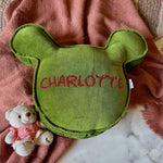 Thumbnail for Handmade Cotton Velvet Mickey - Shaped Pillow – Custom Name Christmas Cushion