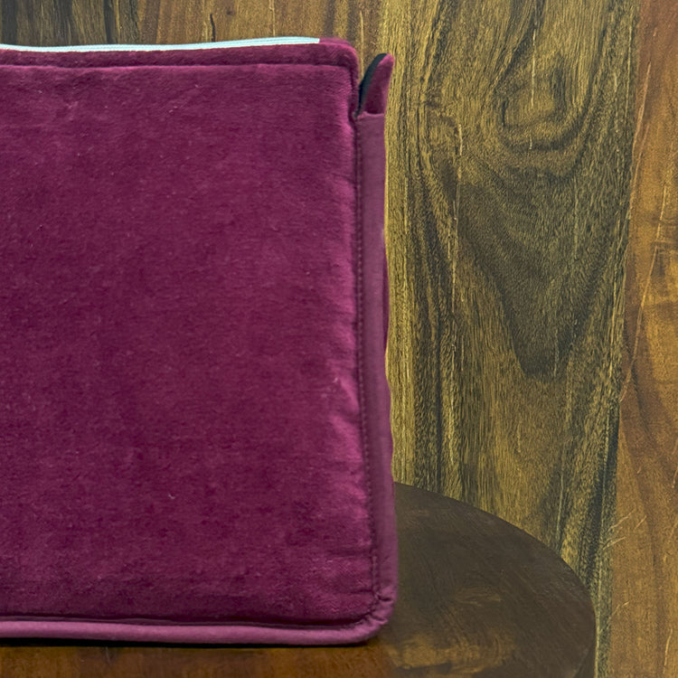Velvet Cosmetic Bag – Small, Large, or Set of 2 | Handmade Washbags with Tassel Zipper | Cotton Lined