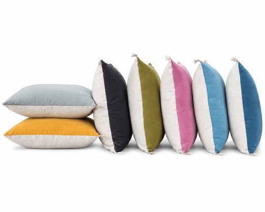 Luxury Velvet and Natural Linen Cushion Cover (Set of 2)