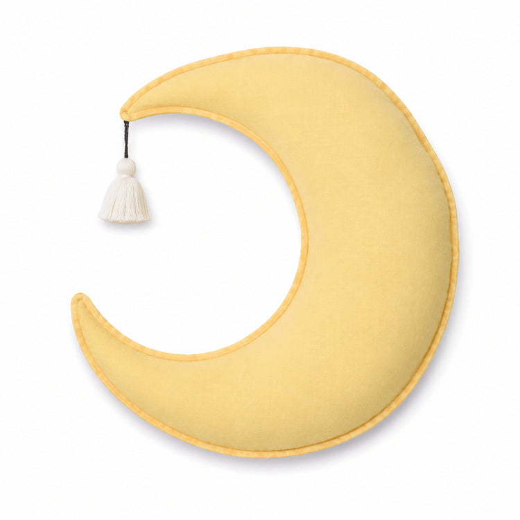 Linen crescent moon inspired pillow for kids