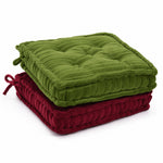 Thumbnail for Luxury Velvet Chair Cushion with Ties: Square Seat Pad