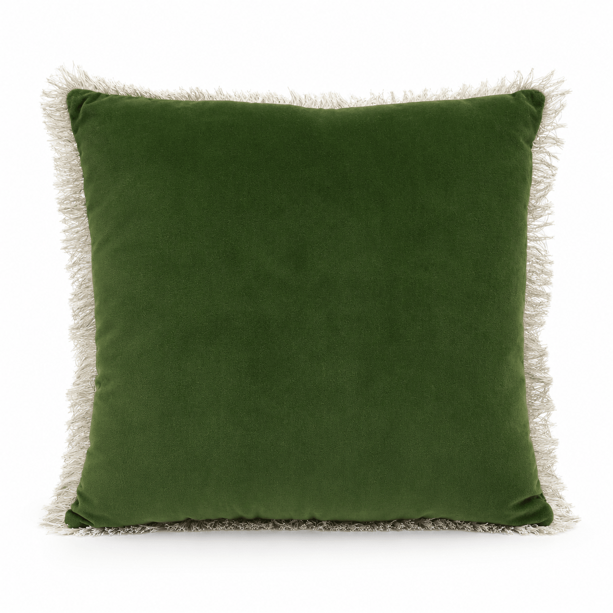 Velvet Fringe Cushion Cover | Handmade Cotton Velvet Pillowcase | Decorative Throw Pillow Cover for Sofa or Patio