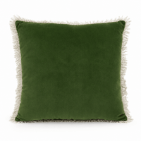 Thumbnail for Velvet Fringe Cushion Cover | Handmade Cotton Velvet Pillowcase | Decorative Throw Pillow Cover for Sofa or Patio