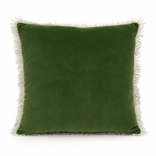 Velvet Fringe Cushion Cover | Handmade Cotton Velvet Pillowcase | Decorative Throw Pillow Cover for Sofa or Patio