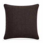 Thumbnail for Dark Chocolate White piping Cotton Velvet Cushion Cover
