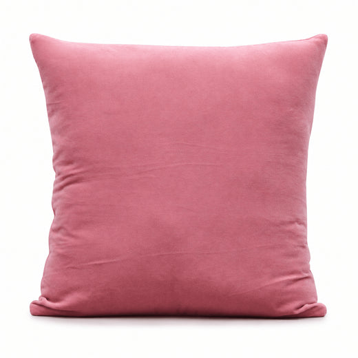 Dark Rose Cotton Velvet Cushion Cover