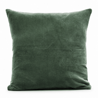 Thumbnail for Dark Sage Cotton Velvet Cushion Cover