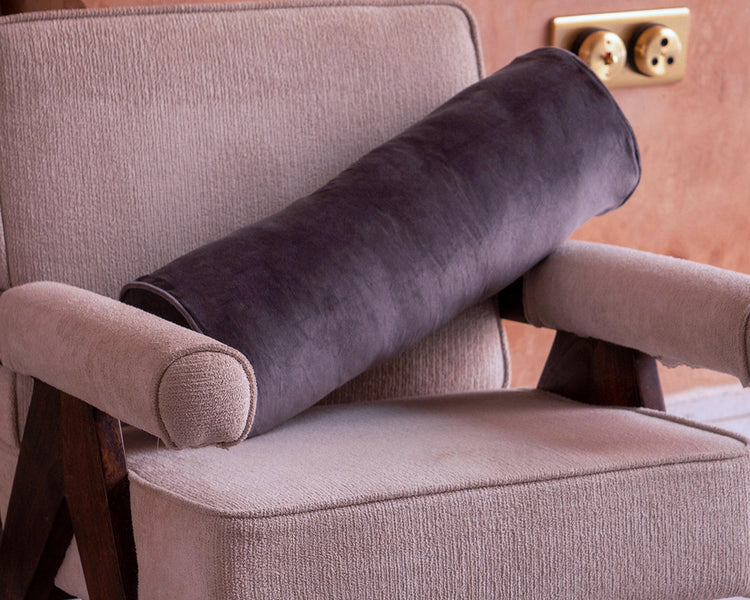 Luxury Cotton Velvet Bolster Cover same piping trim
