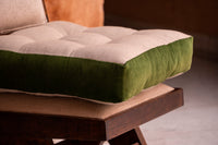 Thumbnail for Custom Linen & Velvet Seat Cushion | Tufted Dining Chair Pad | Handmade Chair Cushion | Custom Size Seat Pad