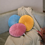 Thumbnail for Luxury Cotton Velvet Round Chair Cushion Pad
