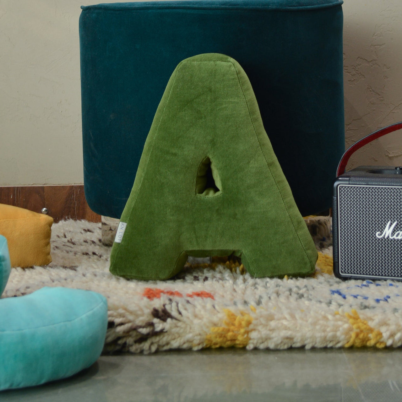 Alphabet Initial Shaped Cushion