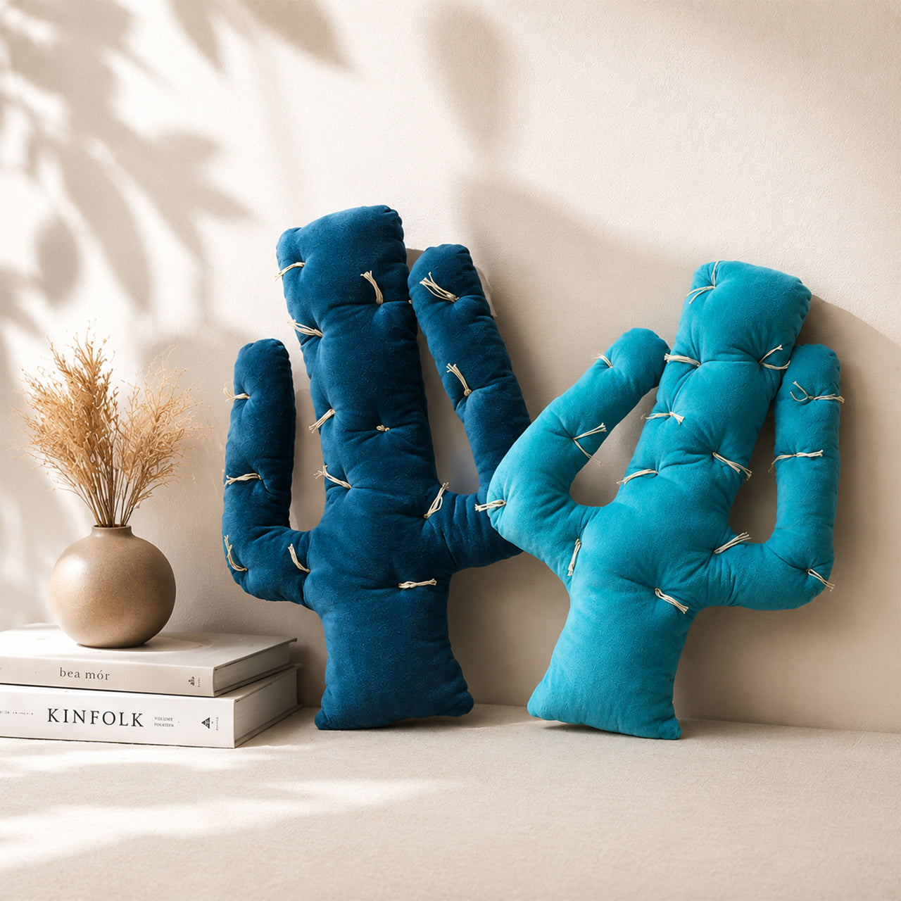 Plush Cotton Velvet Cactus Shaped Pillow - Southwest Nursery Décor