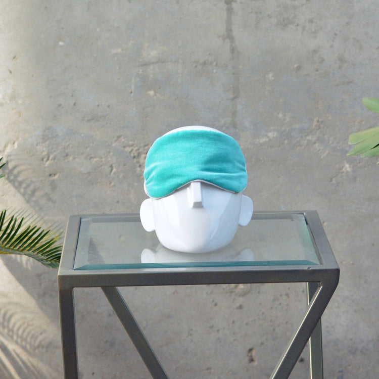 Handmade Cotton Velvet Eye Mask, Soft Travel Sleep Mask