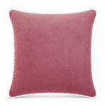 Thumbnail for Dusty Pink White piping Cotton Velvet Cushion Cover