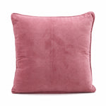 Thumbnail for Pink Cotton Velvet Cushion Cover: Decorative Throw Pillow with Trim