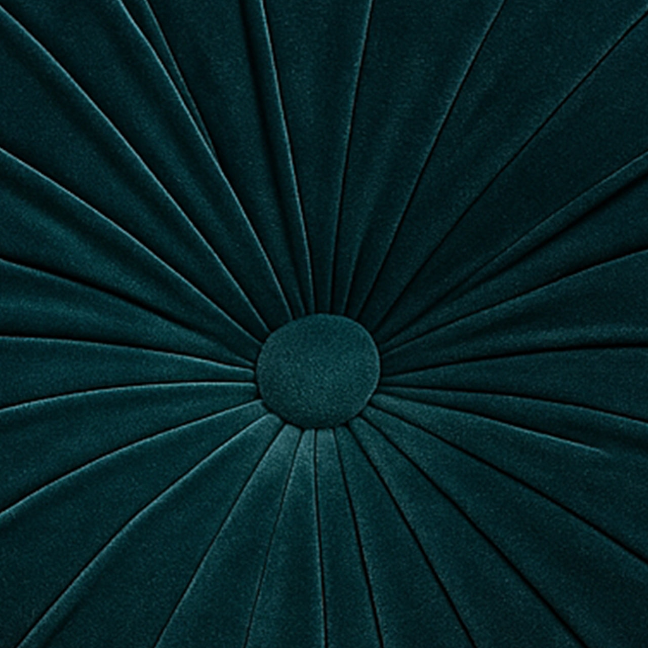 Emerald Velvet Round hand pleated chair Cushion