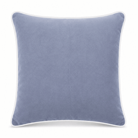 Thumbnail for Fossil White piping Cotton Velvet Cushion Cover