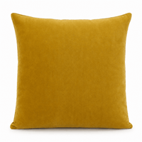 Thumbnail for Golden Mustard Cotton Velvet Cushion Cover