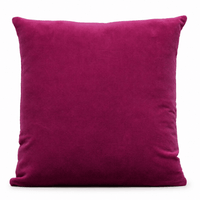 Thumbnail for Hot Pink Cotton Velvet Cushion Cover