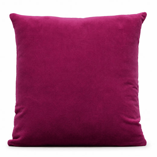Hot Pink Cotton Velvet Cushion Cover
