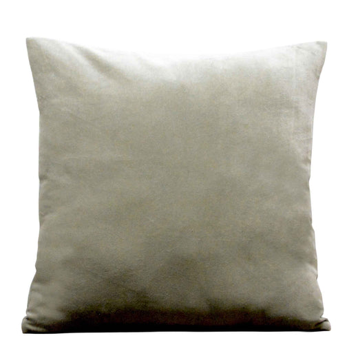 Ice Grey Cotton Velvet Cushion Cover