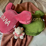 Thumbnail for Handmade Cotton Velvet Mickey - Shaped Pillow – Custom Name Christmas Cushion
