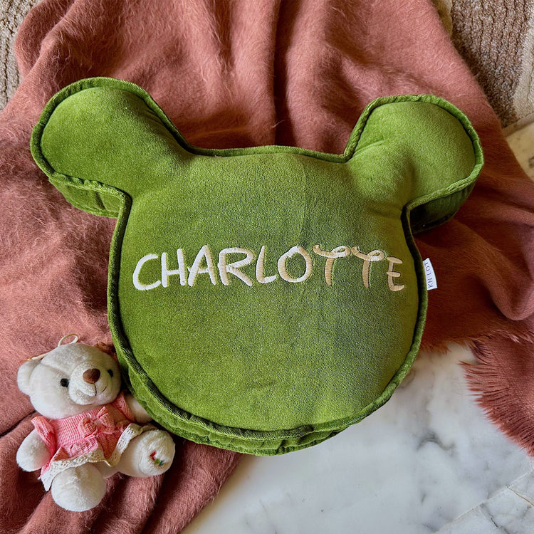 Handmade Cotton Velvet Mickey - Shaped Pillow – Custom Name Christmas Cushion