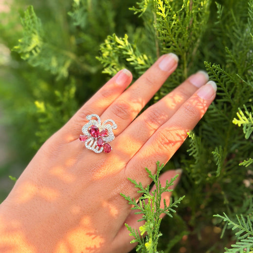 AD Cocktail Ring for Women – Adjustable Western & Ethnic Style Bridal Party Finger Ring
