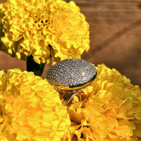 Thumbnail for Silver CZ Adjustable Cocktail Ring – Statement Jewelry for Women