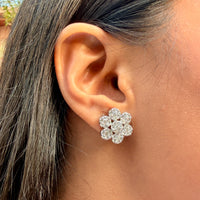 Thumbnail for Sparkling CZ Floral Stud Earrings – Bridal & Party Wear Jewelry for Women