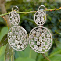 Thumbnail for Designer CZ Dangle Earrings – Silver Statement Bridal Jewelry for Women