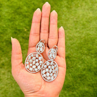 Thumbnail for Designer CZ Dangle Earrings – Silver Statement Bridal Jewelry for Women