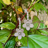 Thumbnail for Sparkling Floral Drop Earrings – Lightweight Statement Jewelry for Women, Perfect Gift