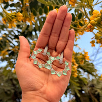 Thumbnail for Mint Green CZ Drop Earrings – Silver Emerald Style Indian Jewelry