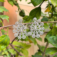 Thumbnail for Crystal Sunburst Statement Earrings with CZ Stones – Art Deco Bridal Earrings