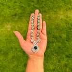 Thumbnail for Emerald Green Crystal Jewelry Set – CZ AD Bridal Necklace & Earrings Set | Wedding Jewelry