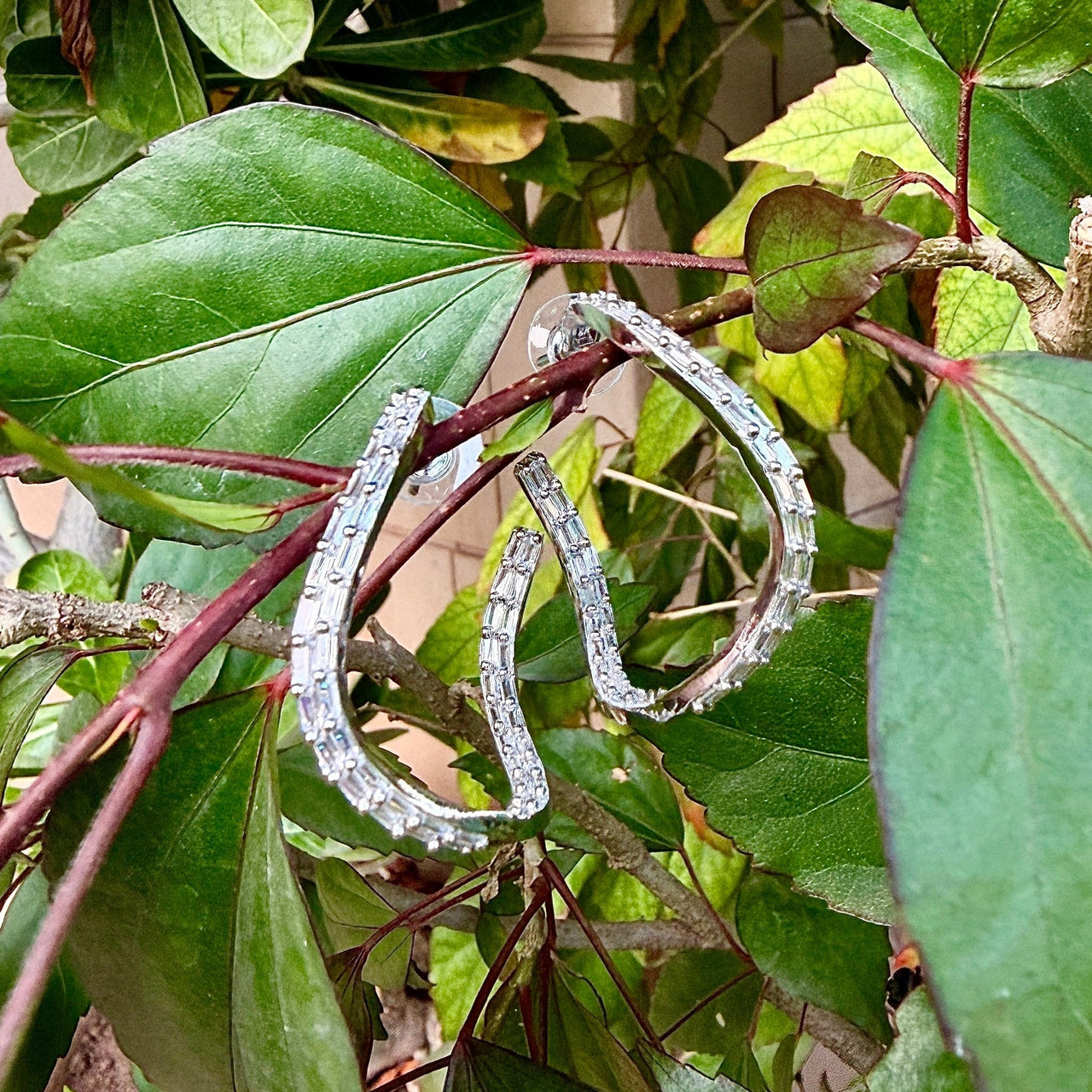 Minimal Silver CZ Hoop Earrings – Lightweight Everyday & Party Wear Jewelry