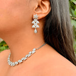 Thumbnail for Traditional Indian Bridal Jewelry Set – CZ Diamond Look Necklace with Earrings