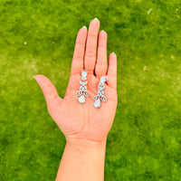 Thumbnail for Beautiful Bridal Jewelry Set For Bride, Diamond Necklace and Earrings Set, Teardrop Pendant & Earrings Statement Necklace
