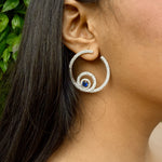 Thumbnail for Diamond Look CZ Hoop Earrings – Stylish Wedding & Party Jewelry for Women