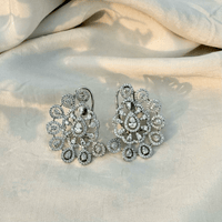Thumbnail for Crystal Sunburst Statement Earrings with CZ Stones – Art Deco Bridal Earrings