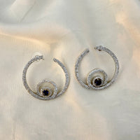 Thumbnail for Diamond Look CZ Hoop Earrings – Stylish Wedding & Party Jewelry for Women