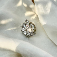 Thumbnail for Elegant Butterfly Snowflake Ring with White Zirconia – Premium Statement Jewelry for Women