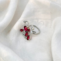 Thumbnail for AD Cocktail Ring for Women – Adjustable Western & Ethnic Style Bridal Party Finger Ring