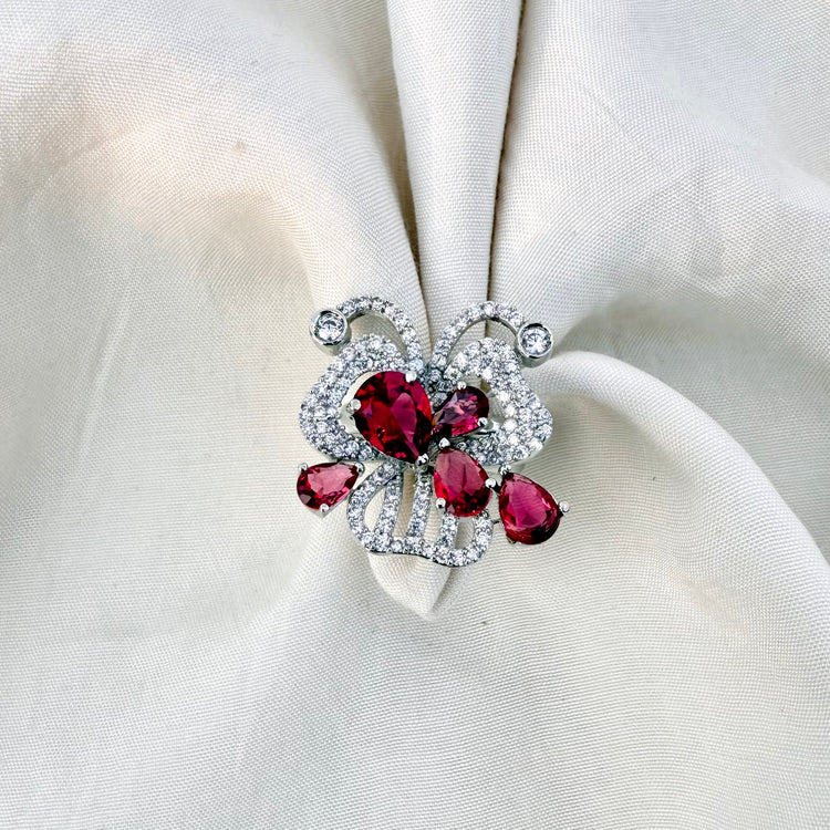 AD Cocktail Ring for Women – Adjustable Western & Ethnic Style Bridal Party Finger Ring