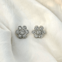 Thumbnail for Sparkling CZ Floral Stud Earrings – Bridal & Party Wear Jewelry for Women