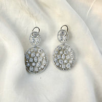 Thumbnail for Designer CZ Dangle Earrings – Silver Statement Bridal Jewelry for Women