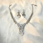 Thumbnail for Beautiful Bridal Jewelry Set For Bride, Diamond Necklace and Earrings Set, Teardrop Pendant & Earrings Statement Necklace
