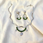 Thumbnail for Emerald CZ AD Necklace Set – Bridal Statement Jewelry | Indian & Pakistani Wedding Jewelry